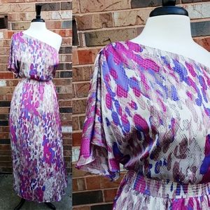 Jessica Simpson one shoulder maxi dress